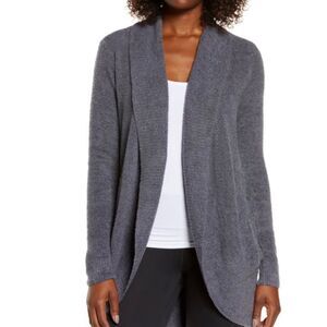Barefoot Dreams CozyChic Lite Cardigan L/XL Open Front with Pockets